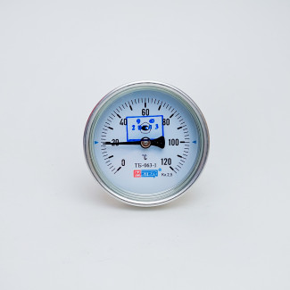Термометр биметаллический Метер ТБ-1, 063, 0-120С, 60, 2,5, G1/2"