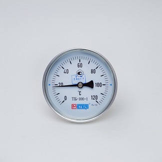 Термометр биметаллический Метер ТБ-1, 100, 0-120С, 60, 1,5, G1/2"