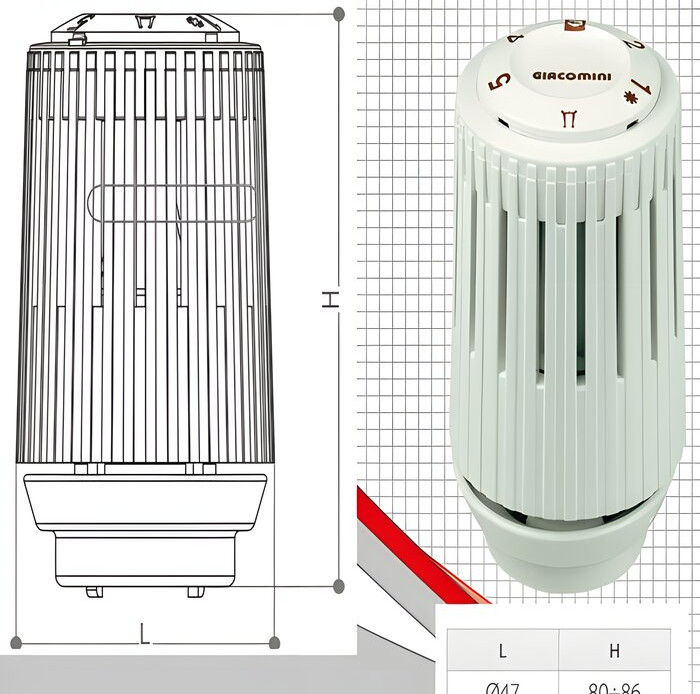 Термостатическая головка GIACOMINI R456