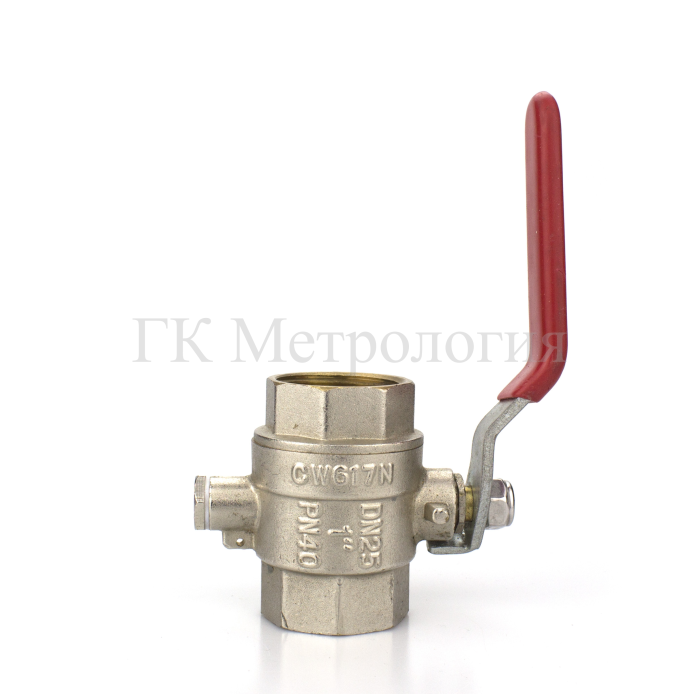 Кран шаровой для подключения датчика температуры VT.247.N.06	 Valtec Dn25 Pn40