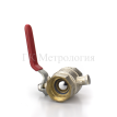 Кран шаровой для подключения датчика температуры VT.247.N.06	 Valtec Dn25 Pn40