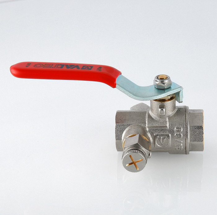 Кран шаровой с дренажем и воздухоотводчиком 1/2" Valtec VT.245.N.04