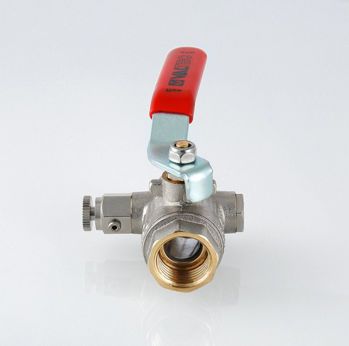 Кран шаровой с дренажем и воздухоотводчиком 1/2" Valtec VT.245.N.04