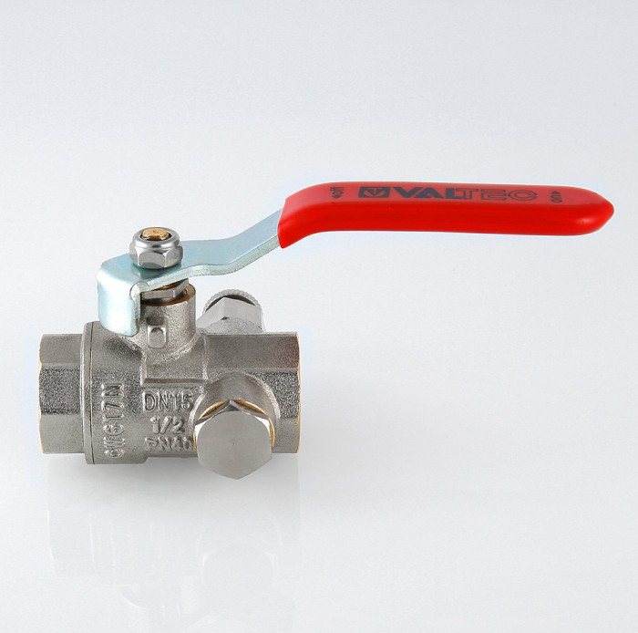 Кран шаровой с дренажем и воздухоотводчиком 1/2" Valtec VT.245.N.04